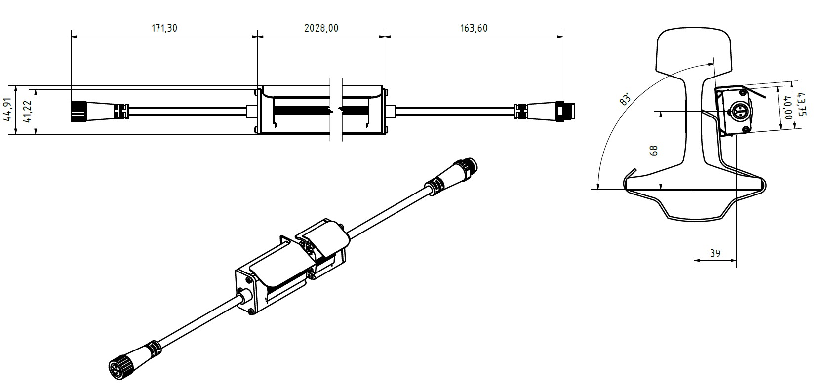 RAILUM Schienenstegleuchte - 2030mm - 4000K - 12,4W - 48V - IP67 - Bild 5