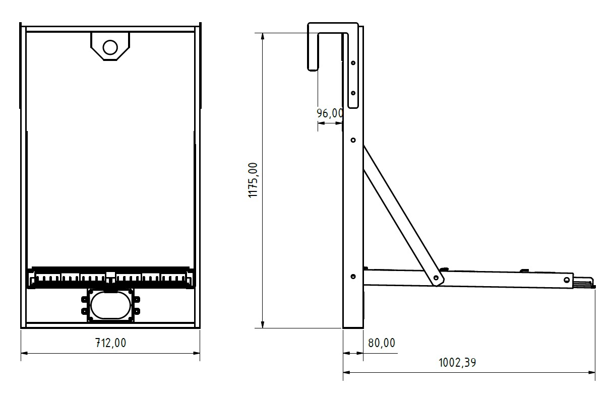 Kranschweinwerfer StackBeam, 900W, CCT (3000 - 5000K), asymmetrisch,  IP65, IK08, Kranhalterung integriert - Bild 8